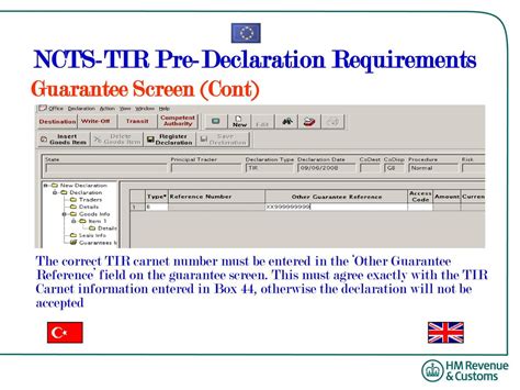 NCTS guarantees .